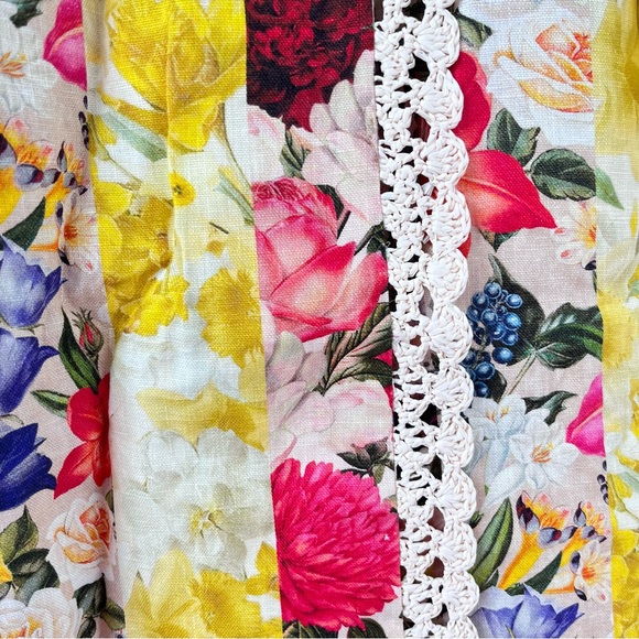 NWOT Zimmermann Wonderland floral-print wrapped linen skirt 0 - Picture 8 of 16